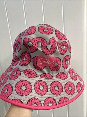 The Simpsons Pink Donut Kids Bucket Hat